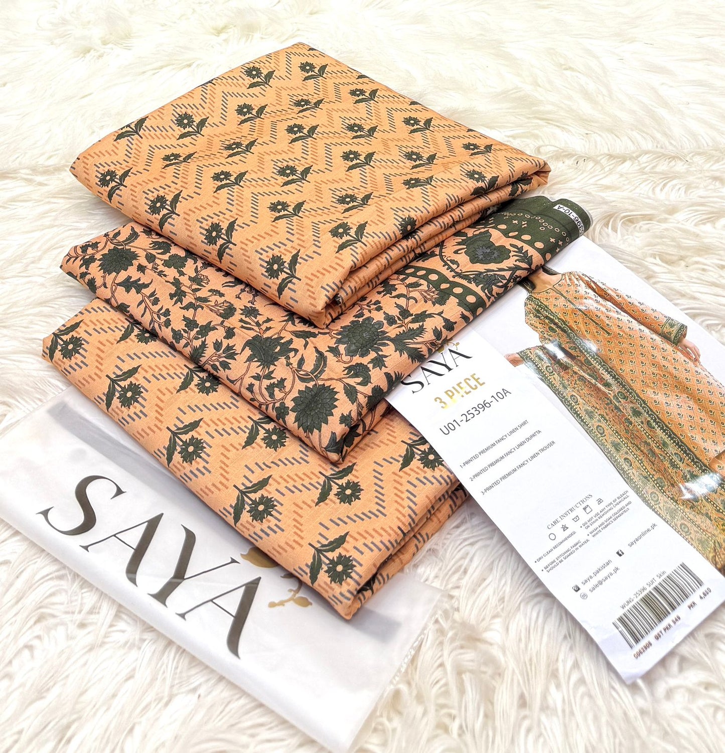 Saya Printed Linen 3-PC