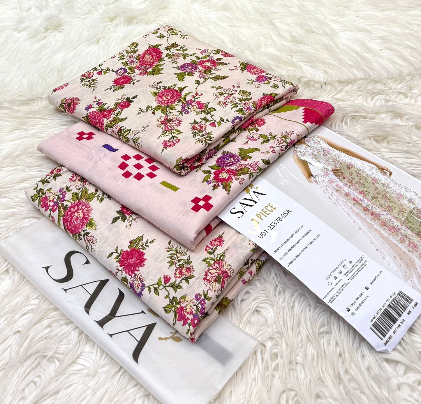 Saya Printed Linen 3-PC