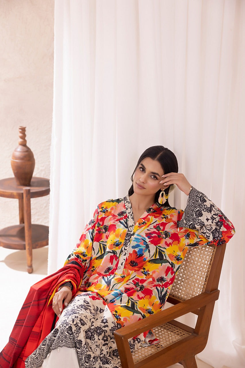 Regalia Printed Linen 3pc