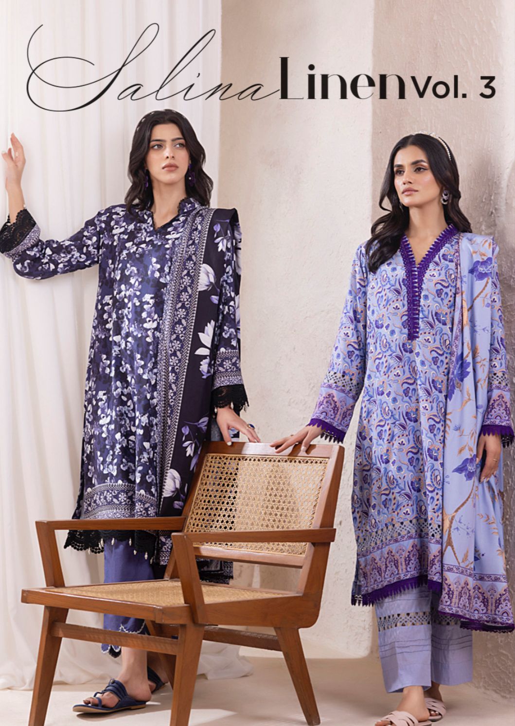 Regalia Printed Linen 3pc