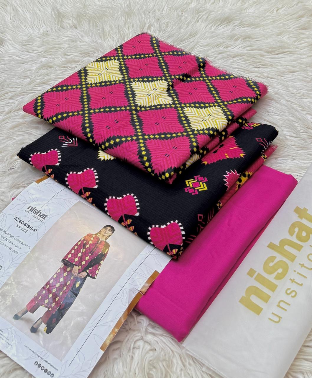 NISHAT LINEN 3PC PRINTED