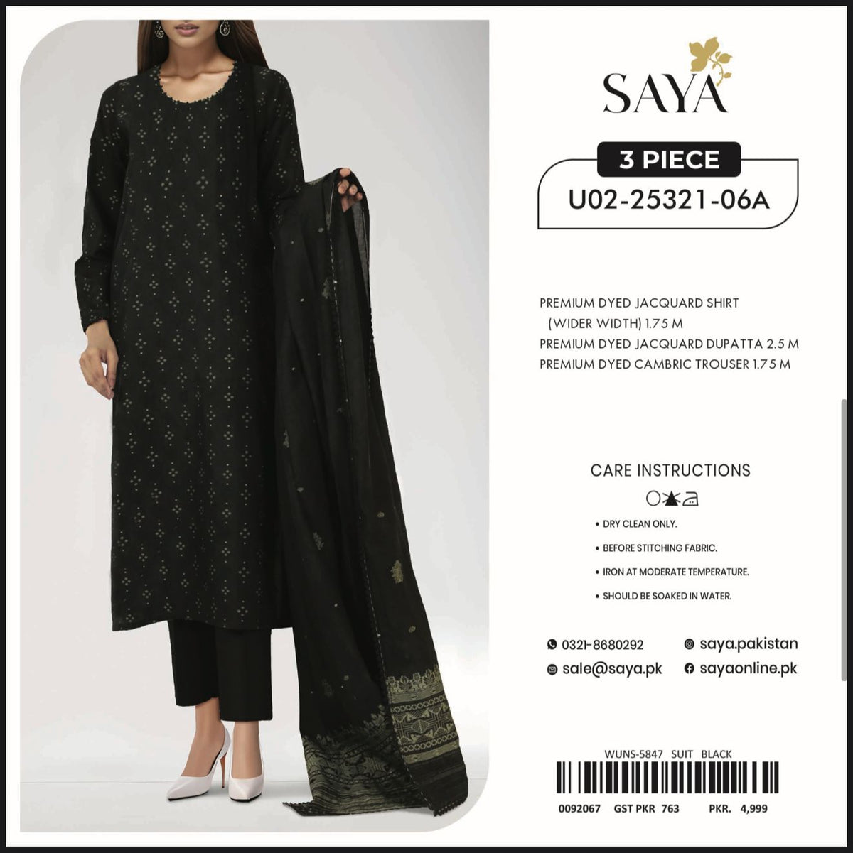 SAYA JACQUARD PRINTED 3PC