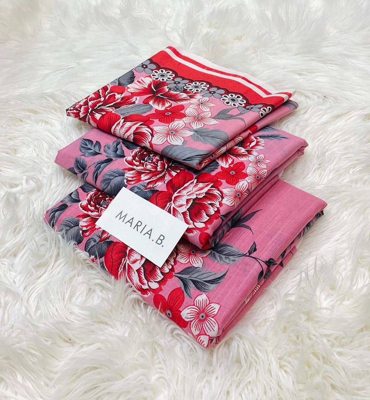 Maria.B Khaddar Luxury Print 3pc (AJ-1002)