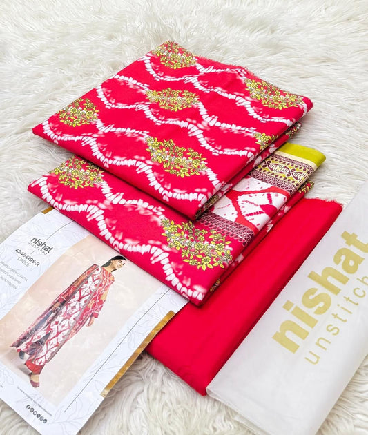 NISHAT LINEN 3PC PRINTED