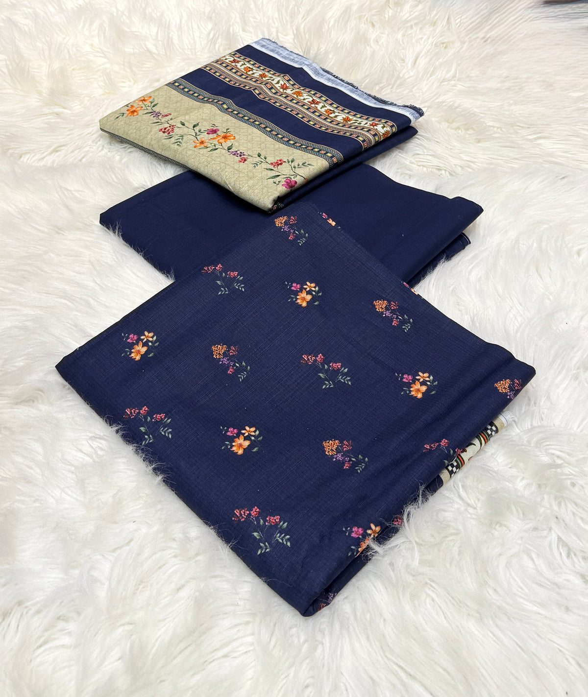 Bin Saeed Original 3pc Printed Khaddar (AT- 2010)