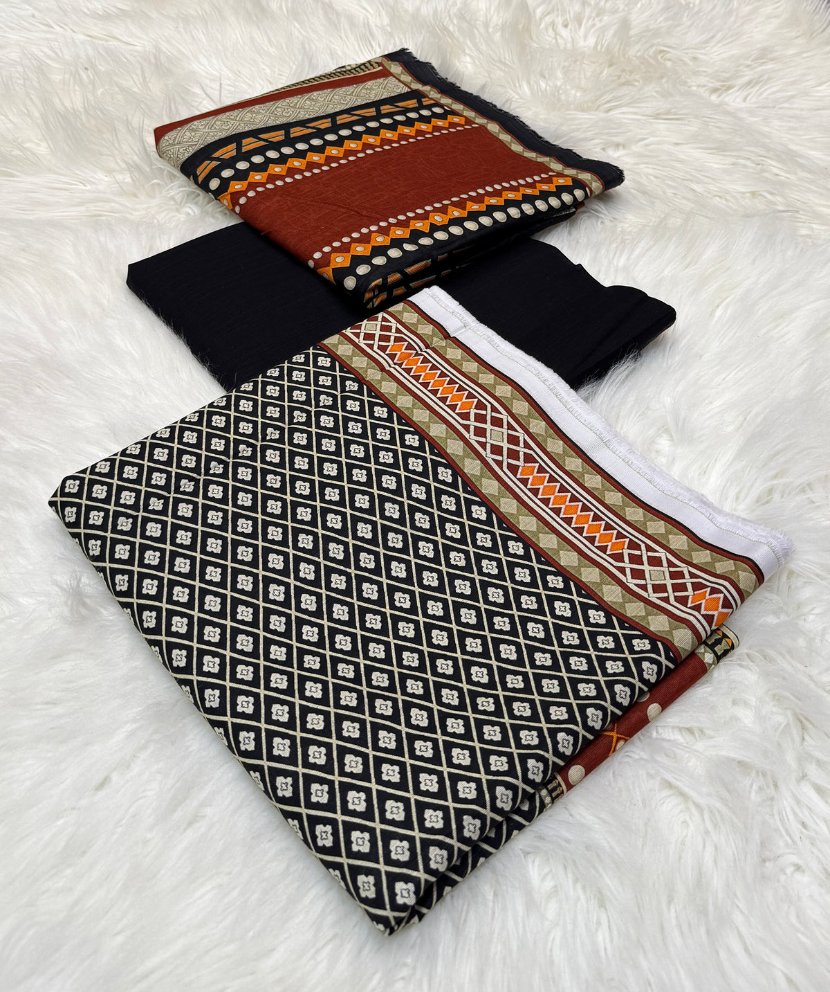 Bin Saeed Original 3pc Printed Khaddar (AT- 2029)