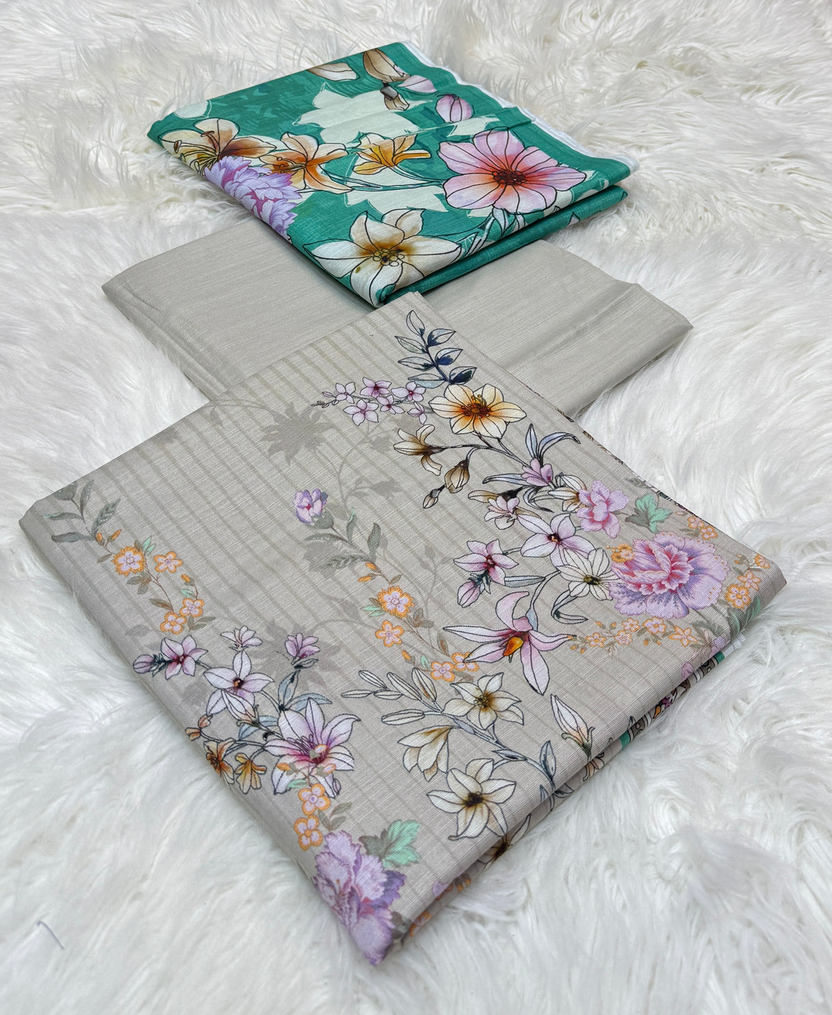 Bin Saeed Original 3pc Printed Khaddar (AT- 2014)