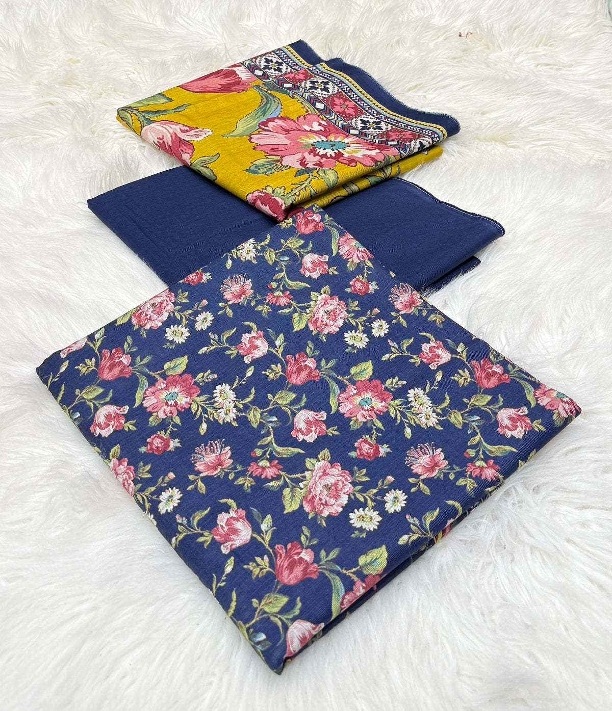 Bin Saeed Original 3pc Printed Khaddar (AT- 2015)