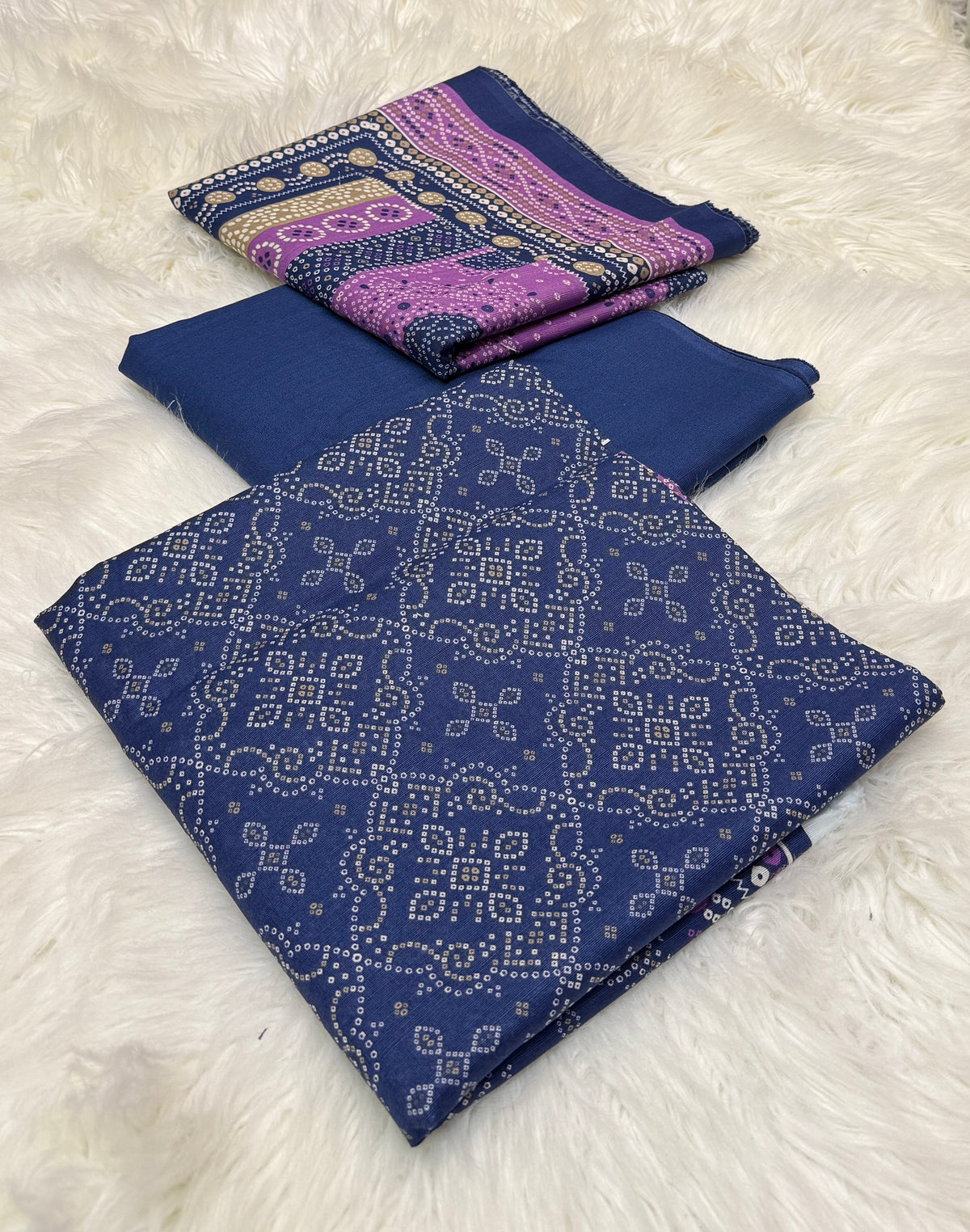 Bin Saeed Original 3pc Printed Khaddar (AT- 2028)