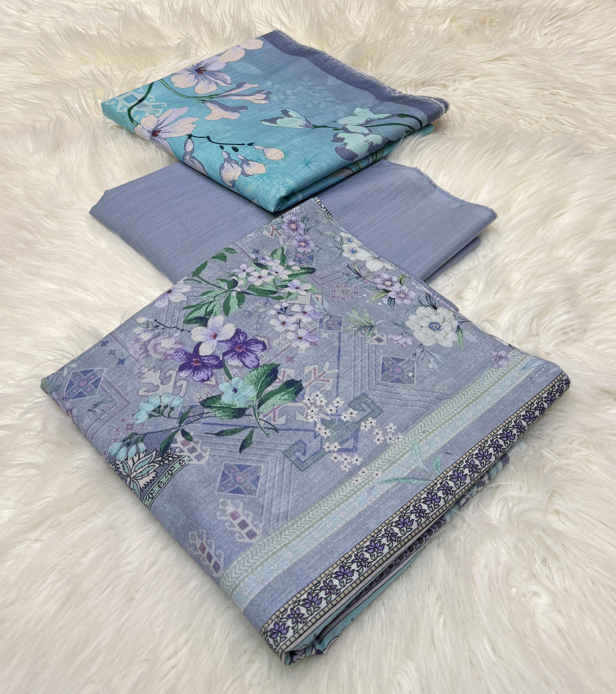 Bin Saeed Original 3pc Printed Khaddar (AT- 2035)