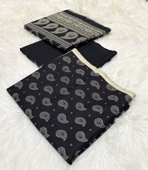 Bin Saeed Original 3pc Printed Khaddar (AT- 2026)