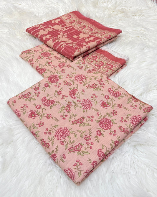 Bin Saeed Original 3pc Printed Khaddar (AT- 2009)