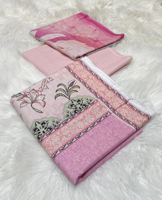 Bin Saeed Original 3pc Printed Khaddar (AT- 2030)