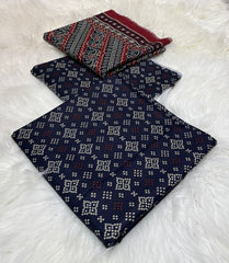 Bin Saeed Original 3pc Printed Khaddar (AT- 2023)