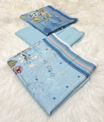 Bin Saeed Original 3pc Printed Khaddar (AT- 2027)