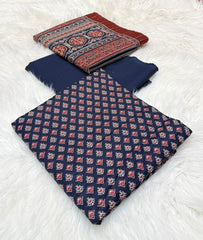 Bin Saeed Original 3pc Printed Khaddar (AT- 2034)