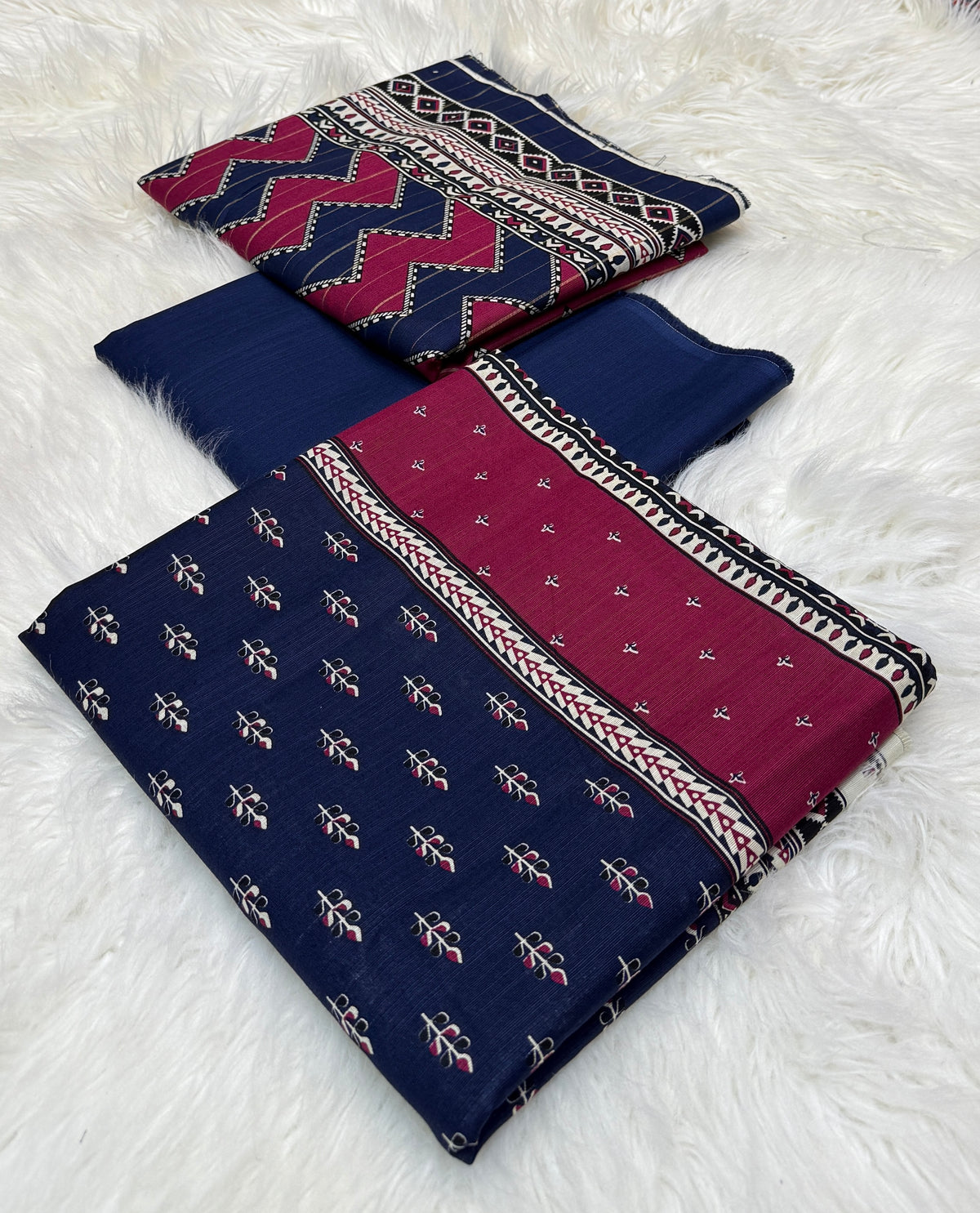 Bin Saeed Original 3pc Printed Khaddar (AT- 2039)