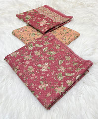 Bin Saeed Original 3pc Printed Khaddar (AT- 2018)