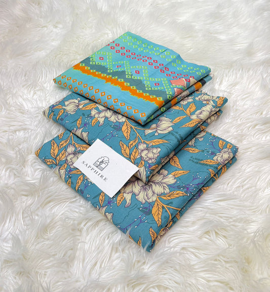 Sapphire Digital Printed 3pc