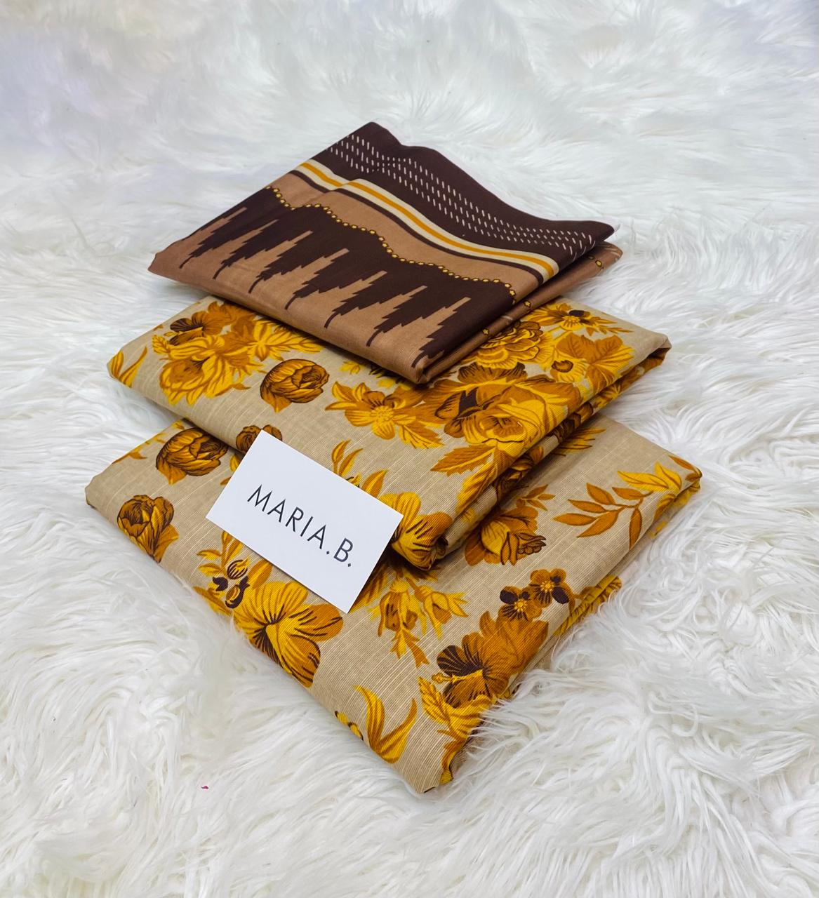 Maria.B Khaddar Luxury Print 3pc (AJ-1027)