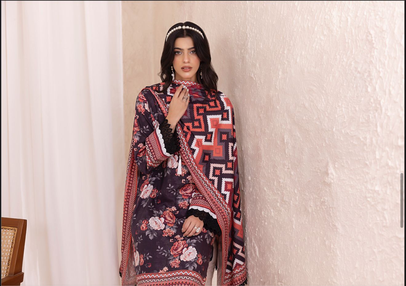 Regalia Printed Linen 3pc