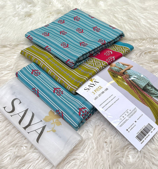 Saya Printed Linen 3-PC