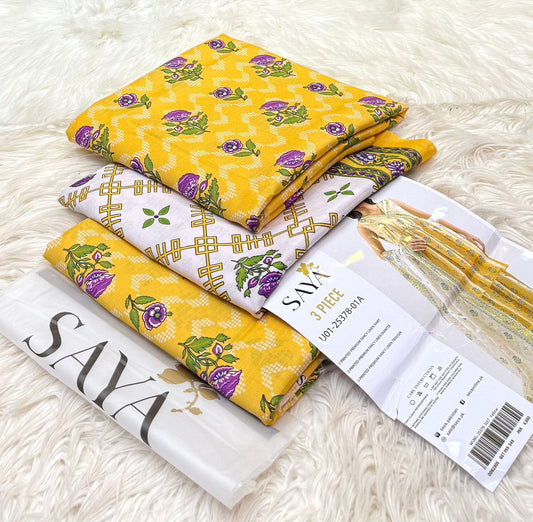 Saya Printed Linen 3-PC