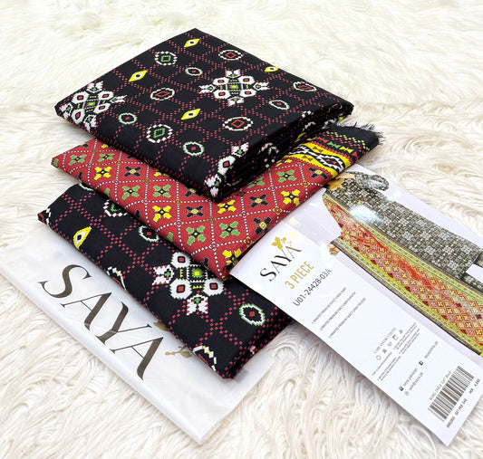 Saya Printed Linen 3-PC