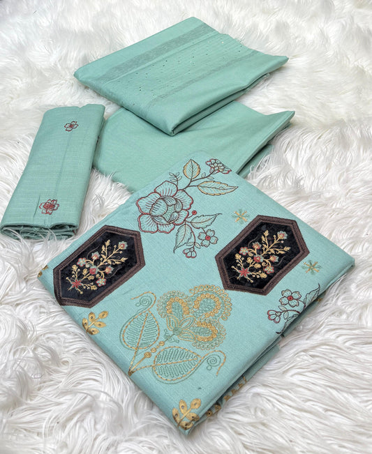 Bareeza Embroidery Dhanak 3-PC