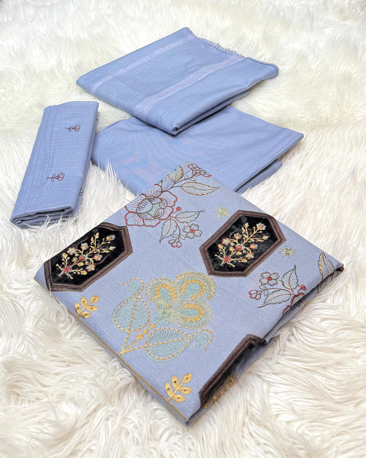 Bareeza Embroidery Dhanak 3-PC