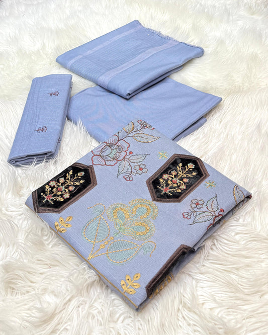 Bareeza Embroidery Dhanak 3-PC