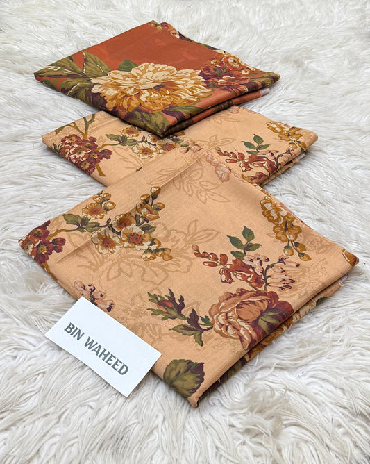 Bin Waheed | Printed |  Viscose Doriya Linen | 3-PC