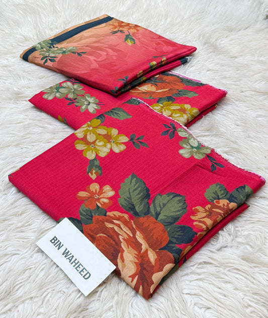 Bin Waheed | Printed |  Viscose Doriya Linen | 3-PC