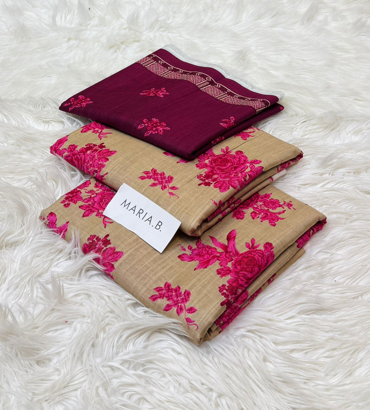 Maria.B Khaddar Luxury Print 3pc (AJ-1031)