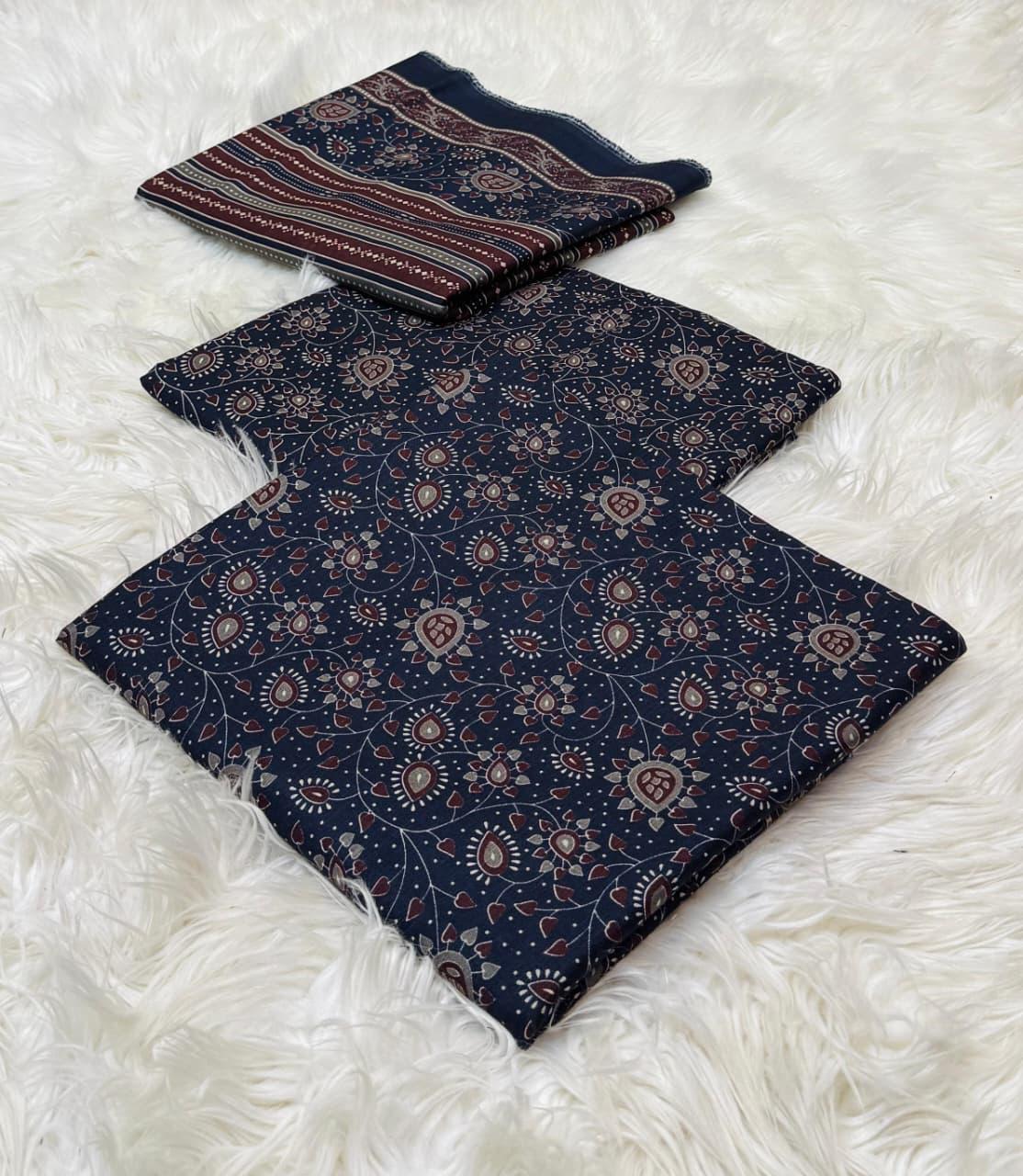 Bin Saeed Original 3pc Printed Khaddar (AT- 2045)