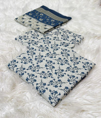 Bin Saeed Original 3pc Printed Khaddar (AT- 2046)