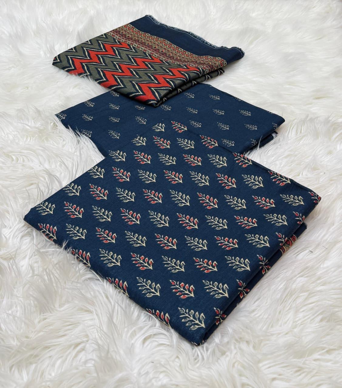 Bin Saeed Original 3pc Printed Khaddar (AT- 2047)