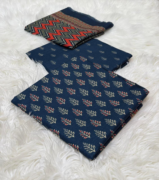 Bin Saeed Original 3pc Printed Khaddar (AT- 2047)