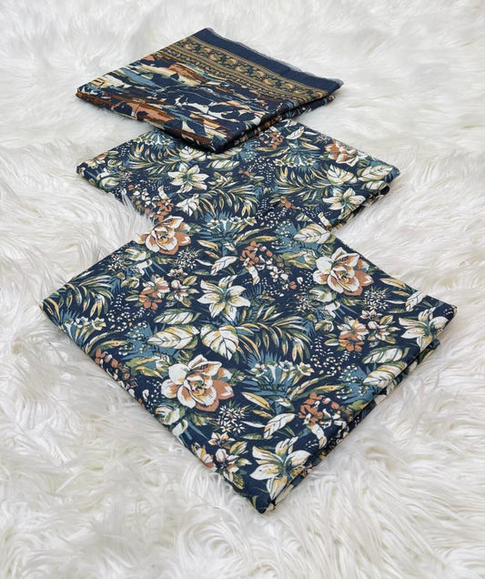 Bin Saeed Original 3pc Printed Khaddar (AT- 2051)