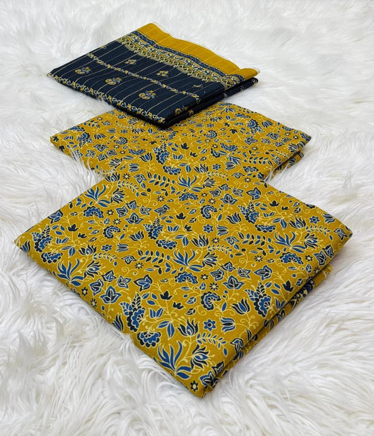 Bin Saeed Original 3pc Printed Khaddar (AT- 2053)