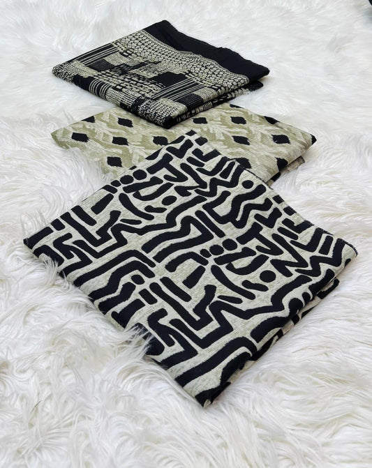 Bin Saeed Original 3pc Printed Khaddar (AT- 2061)