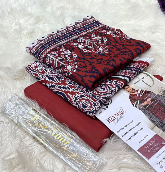 Fiza Noor | Printed | Khaddar | 3-PC