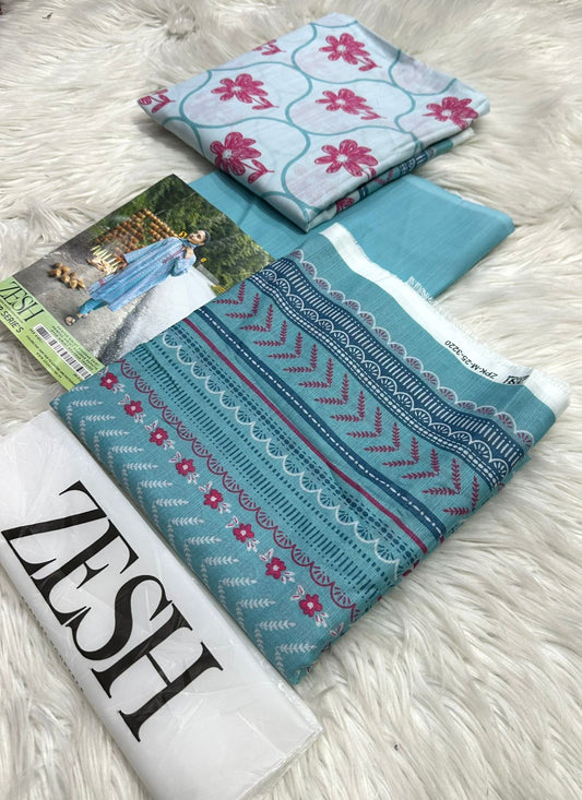 Zesh | Printed Viscose | 3-Piece |