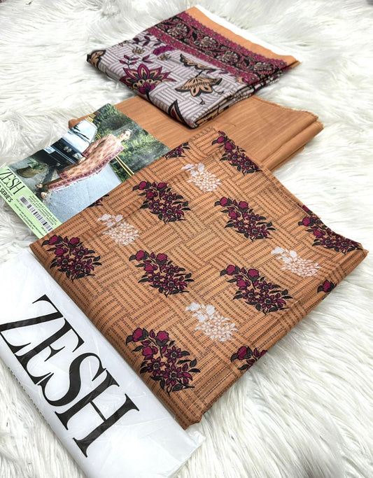 Zesh | Printed Viscose | 3-Piece |