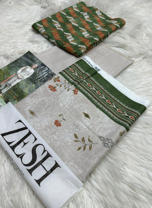 Zesh | Printed Viscose | 3-Piece |