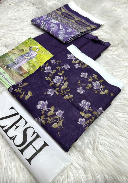 Zesh | Printed Viscose | 3-Piece |