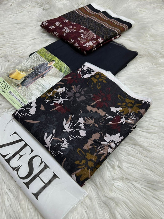 Zesh | Printed Viscose | 3-Piece |