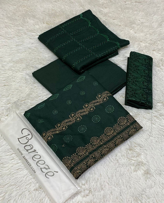 Bareeza | Dhanak Boring Emboridery | 3-PC |