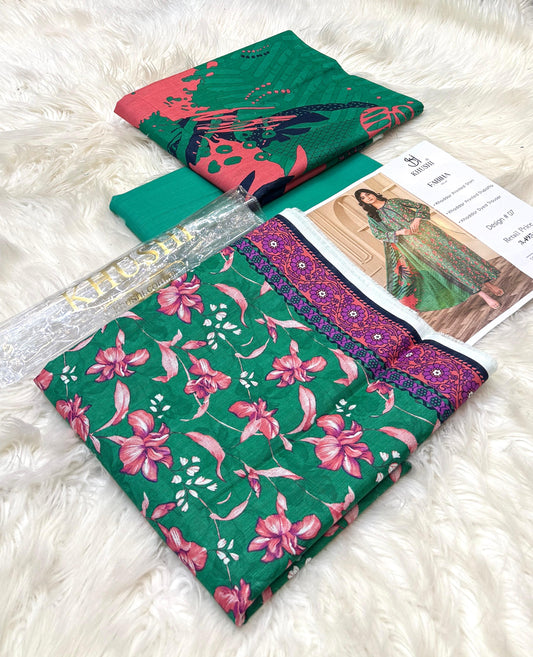 Khushi By Fabiha | Printed Khaddar | 3-Piece |