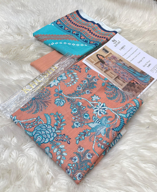 Khushi By Fabiha | Printed Khaddar | 3-Piece |